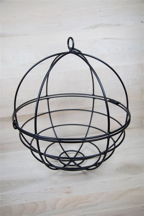 metal wire basket with hanging bracket|wrought iron hanging basket brackets.